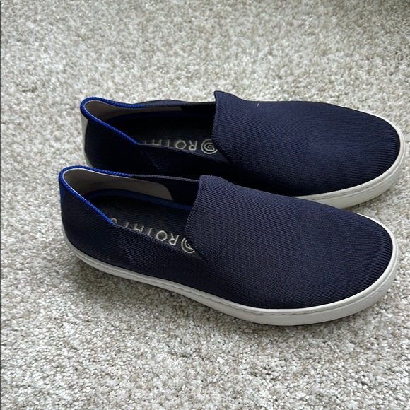 Rothy's Shoes - Rothy's Navy Blue Slip-On Sneakers
